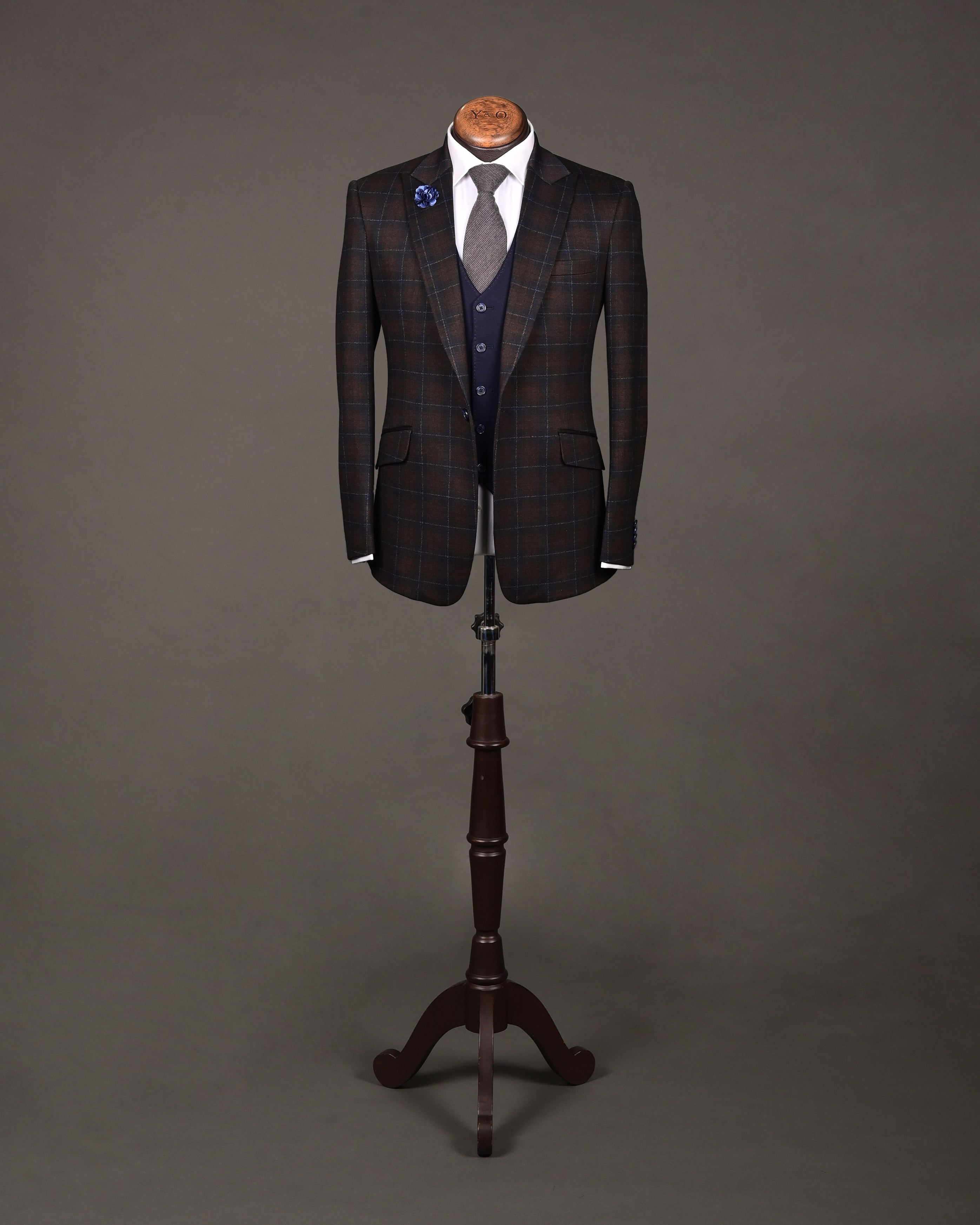 Sienna Brown Suit (Checkered Classics) – Y&O-Bespoke